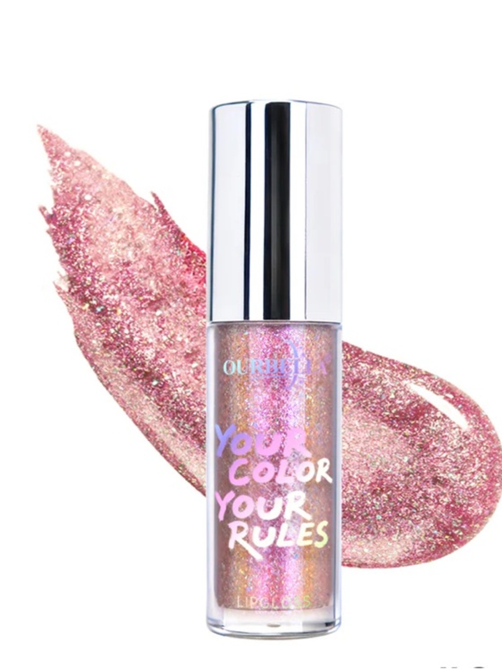 Stellar, NIB Ourbella Holographic Shimmer Hydrating Glitter Lip Gloss